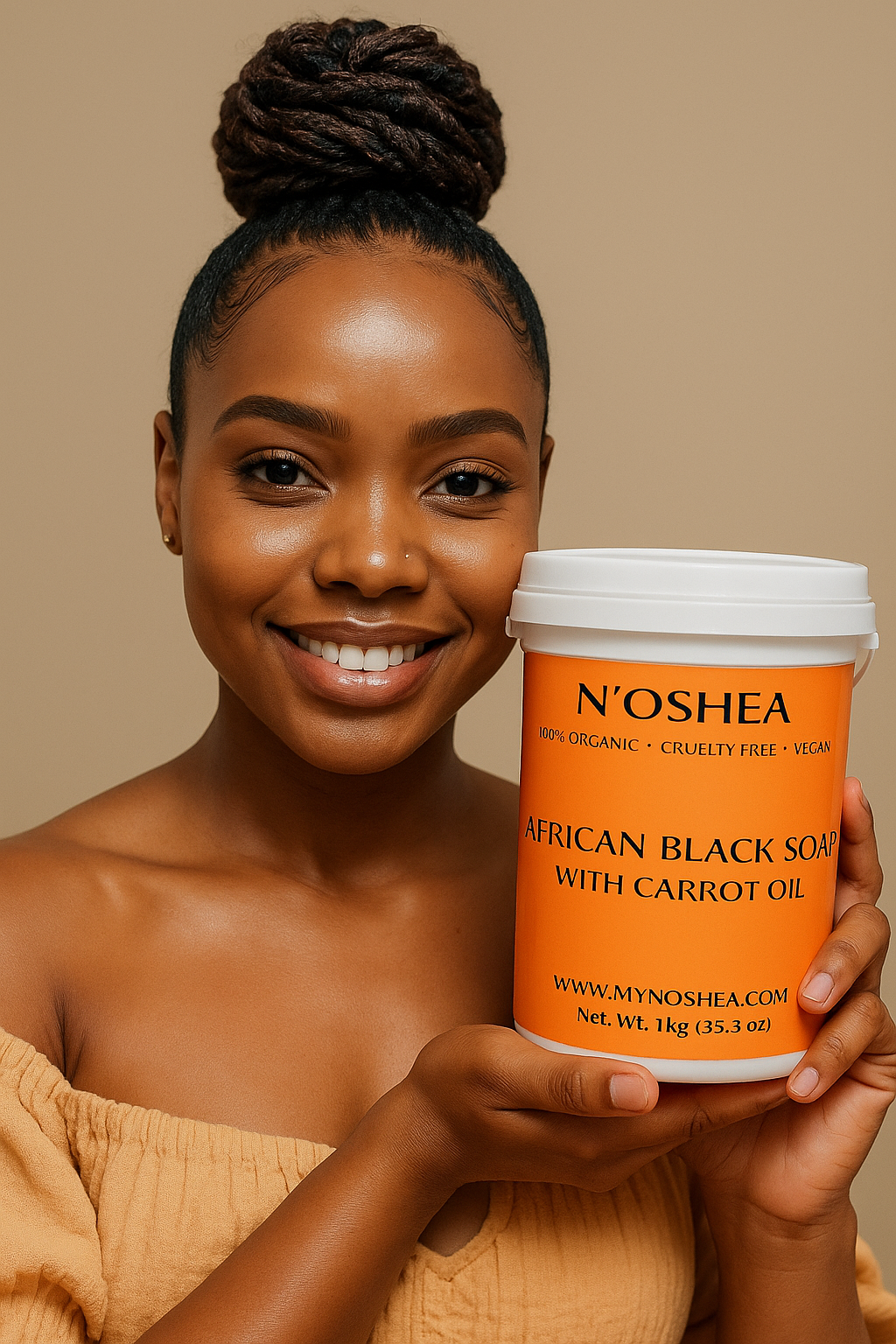 N’OSHEA African Black Soap Paste – Carrot & Kojic