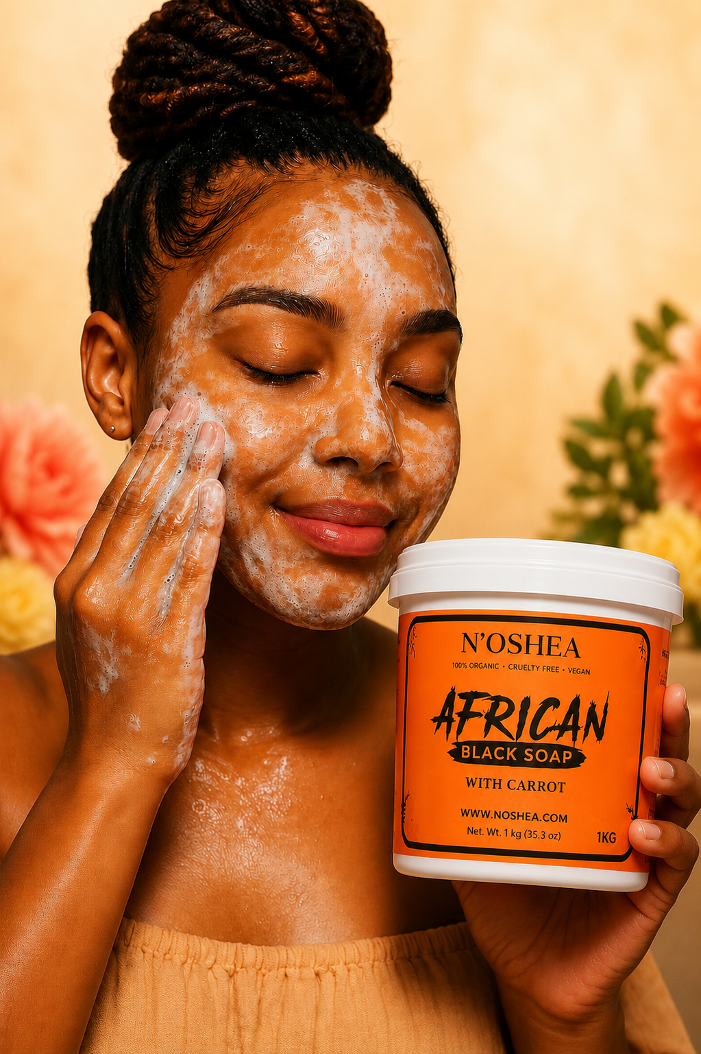 N’OSHEA African Black Soap Paste – Carrot & Kojic
