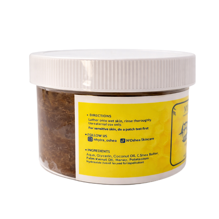 N’OSHEA Travel African Black Soap Paste Infused with Honey.100% Organic Cruelty Free Vegan 10 oz for Soft Radiant Skin