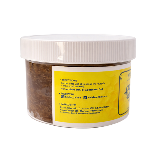 N’OSHEA Travel African Black Soap Paste Infused with Honey.100% Organic Cruelty Free Vegan 10 oz for Soft Radiant Skin