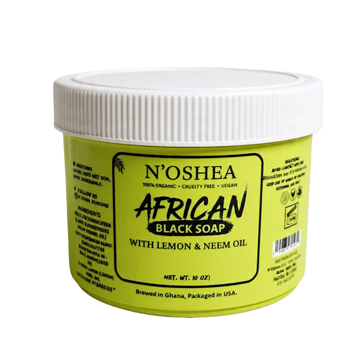 N’OSHEA Travel Size African Black Soap Paste Infused with Lemon & Neem Oil