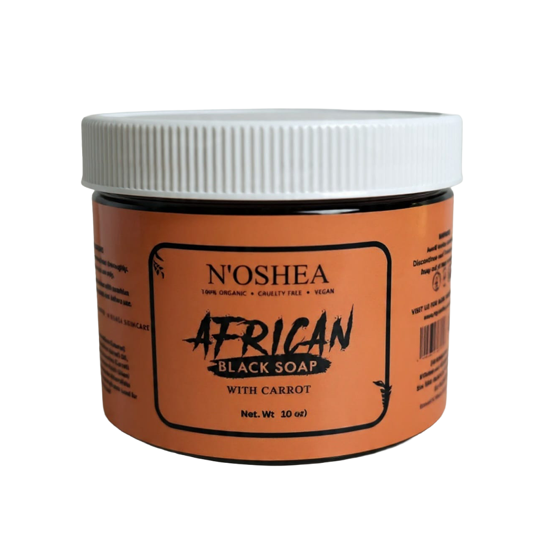 N’OSHEA Travel Size African Black Soap Paste - Carrot and Kojic